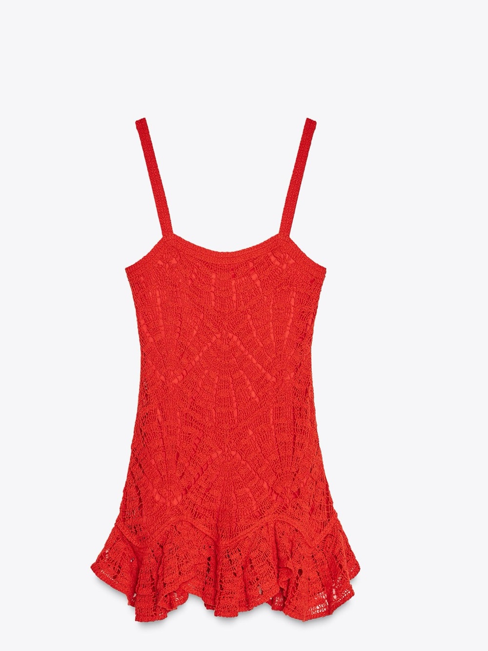 Zara Red Crochet Dress